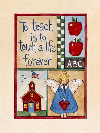 Framed Teachers Touch a Life Print