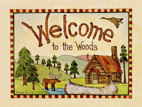 Framed Welcome to the Woods Print