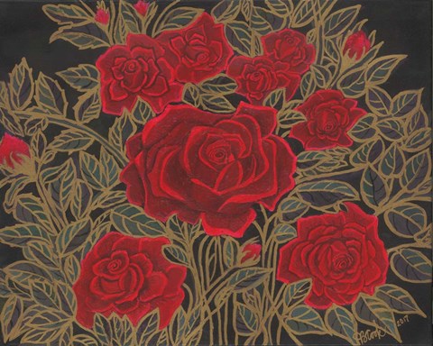 Framed Rose Garden Print