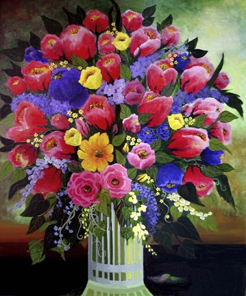 Framed Springtime Flowers 1 Print