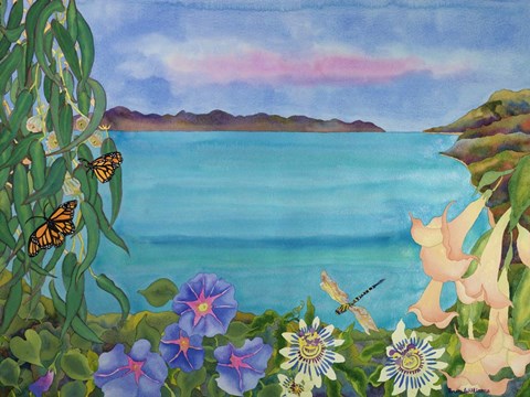 Framed Merrie's Seascape Print