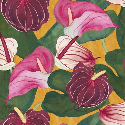 Framed Heavenly Divine- Anthuriums Print
