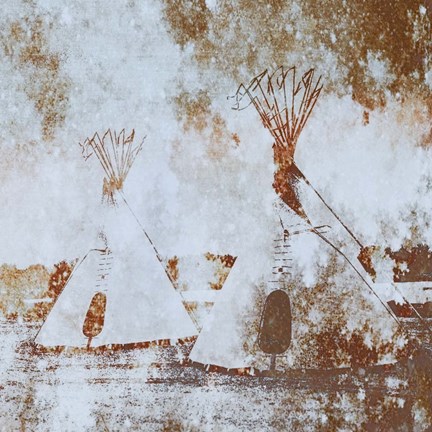 Framed Textured Tipi&#39;s Print