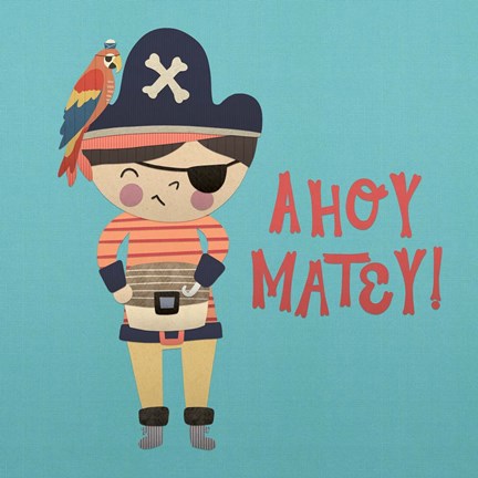 Framed Ahoy Matey I Print