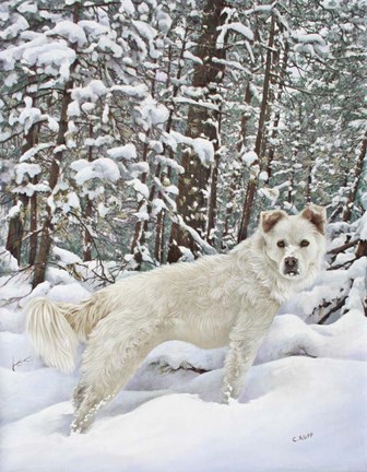 Framed I Love Snow Print