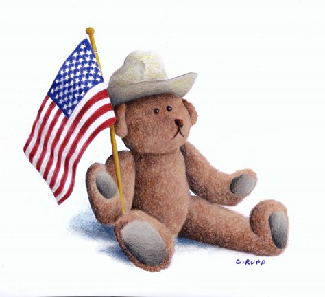 Framed Teddy Bear II Print