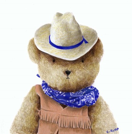 Framed Teddy Bear V Print