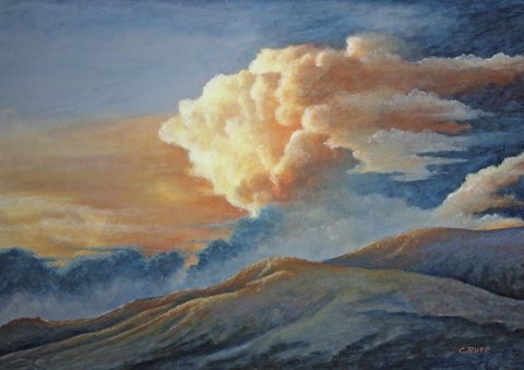 Framed Mountain Sunrise Print