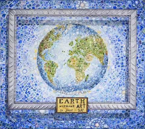 Framed Earth without Art Print