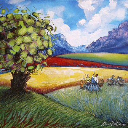 Framed Picnic In The Winelands Print