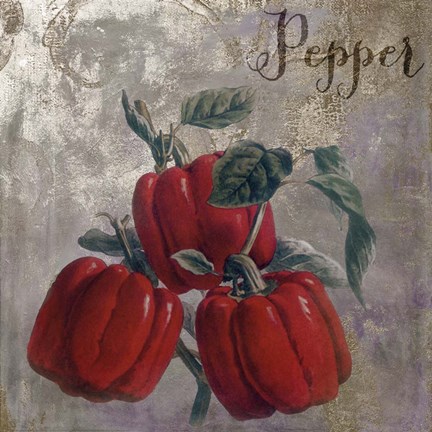 Framed Medley Gold Peppers Print