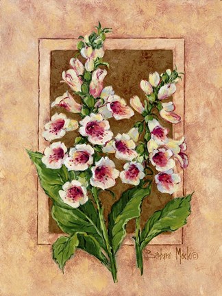 Framed Foxglove Fresco Print