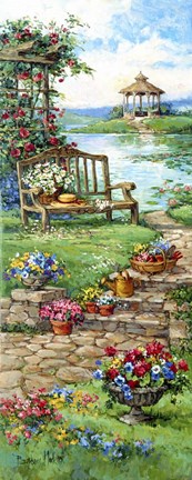 Framed Gazebo Garden Print