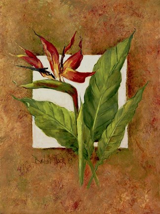 Framed Tropical Squares 4 Print