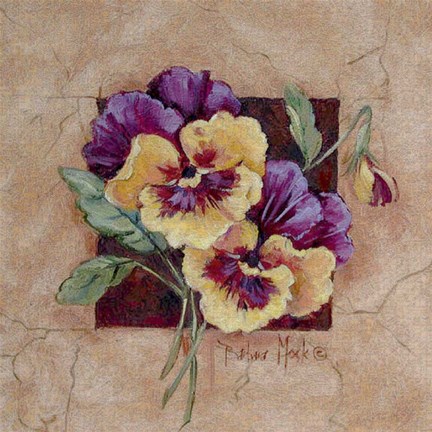 Framed Pansy Square Print
