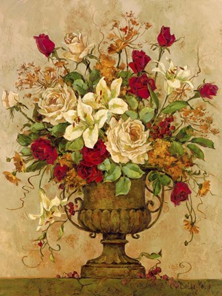 Framed Floral Reflections I Print