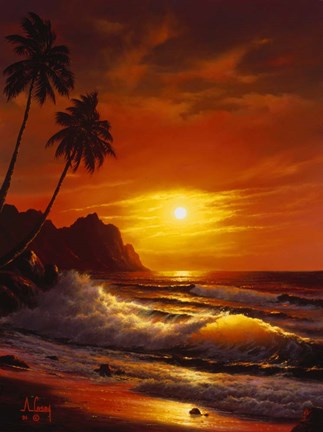 Framed Orange Glow Print