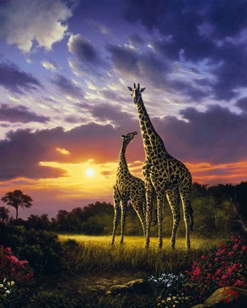 Framed Mother &amp; Calf Print