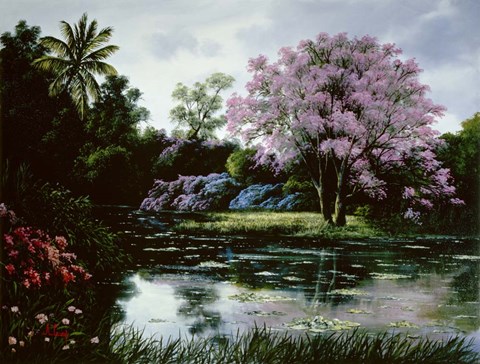 Framed Pink Blossoms Print