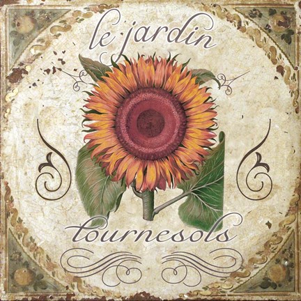 Framed Le Jardin IV Print