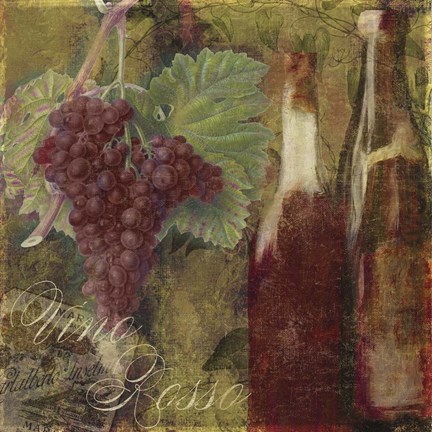 Framed Vino Rosso I Print