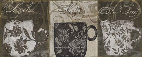 Framed Coffee Flavors I Print