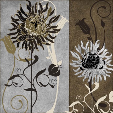 Framed Silver and Cinnamon I Print