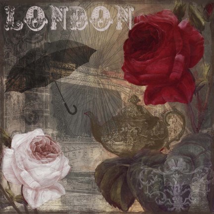 Framed Rose of London I Print