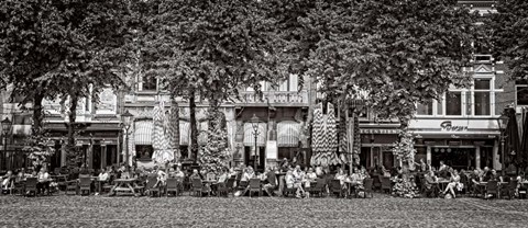 Framed People at Sidewalk Cafe, The Hague, Netherlands Print