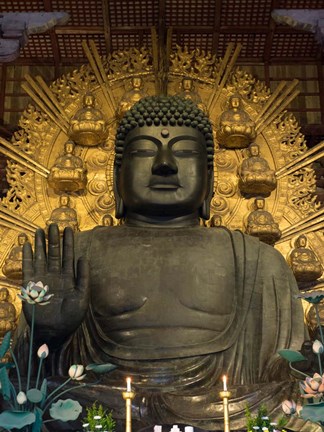 Framed Great Buddha Statue in TodaiJi Temple, Japan Print