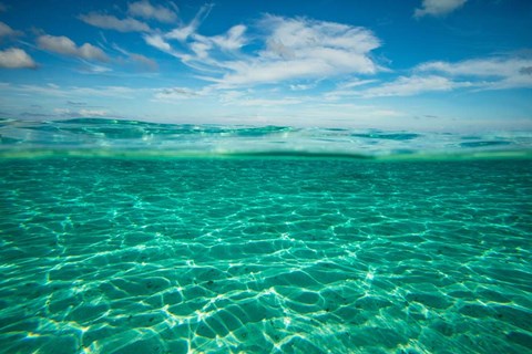 Framed Clouds over the Pacific Ocean, Bora Bora, French Polynesia Print