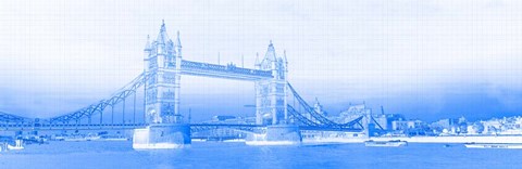 Framed Tower Bridge on Thames River, London, England Print