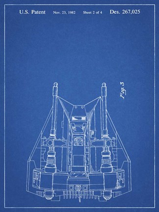 Framed Blueprint Otoscope Patent Print Print