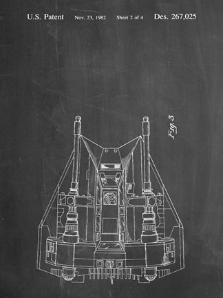 Framed Chalkboard Otoscope Patent Print Print