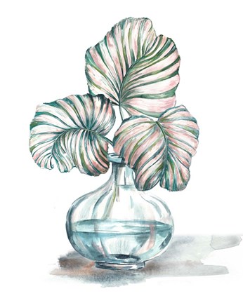 Framed Island Tropics Frond in Bottle IV Print