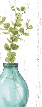 Framed Mixed Greens LXXXV Shiplap Print