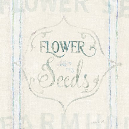 Framed Floursack Florals IX Print