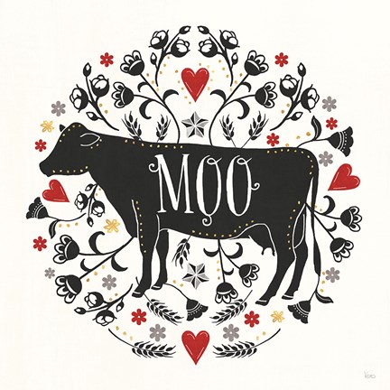 Framed Otomi Farm VII Print