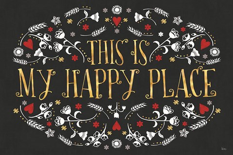 Framed Otomi Farm I Black Print