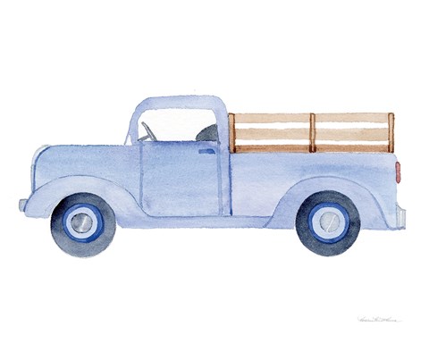 Framed Life on the Farm Truck Element Print