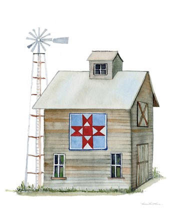 Framed Life on the Farm Barn Element III Print