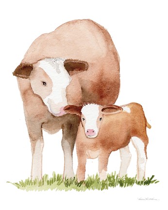 Framed Life on the Farm Animal Element I Print