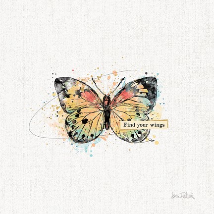 Framed Thoughtful Butterflies II Print