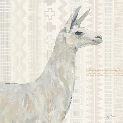 Framed Llama Land II Print