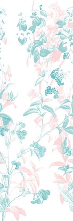 Framed Blush Teal In The Wind Print