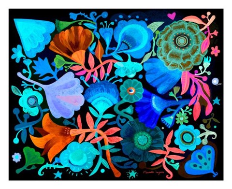 Framed Night Garden Print