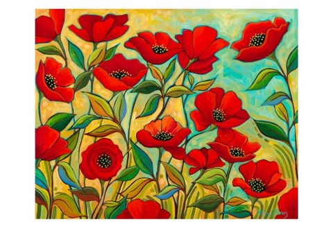 Framed Poppy Garden Print