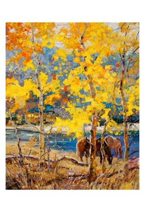 Framed Fall Grazing Print