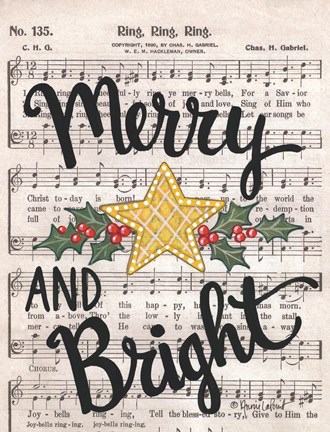 Framed Merry &amp; Bright Print