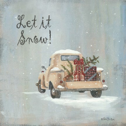 Framed Let It Snow Print
